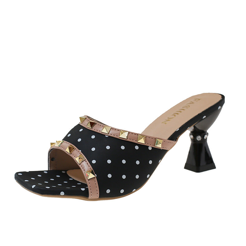 2026 summer new arrival: plus size women's studded ankle strap heels - european & american style, sexy & comfortable