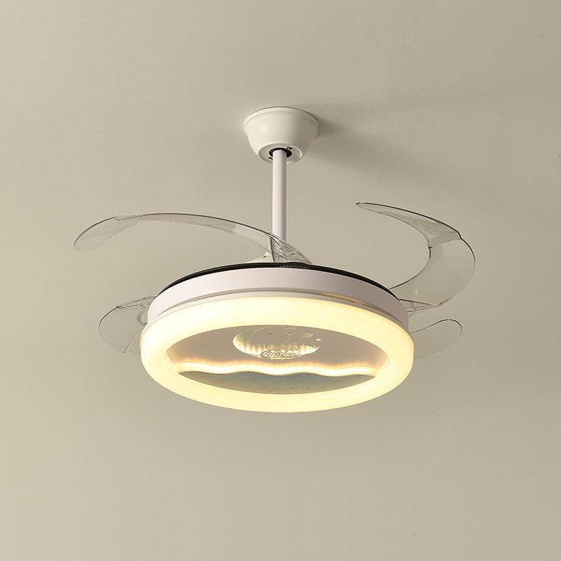 Various lights Round fan light Living room Dining room Bedroom Silent ceiling fan Integrated led Creative eye protection Ceiling light