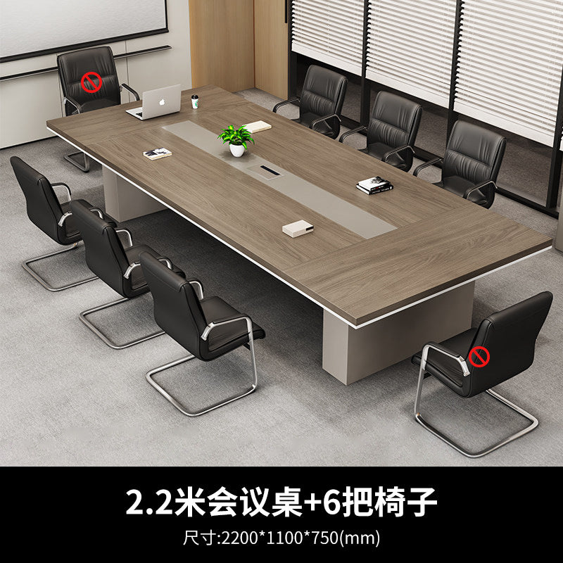 Saint-li conference table - long table for medium to large conference rooms - modern minimalist panel design - 6/8/12 person conference table and chairs