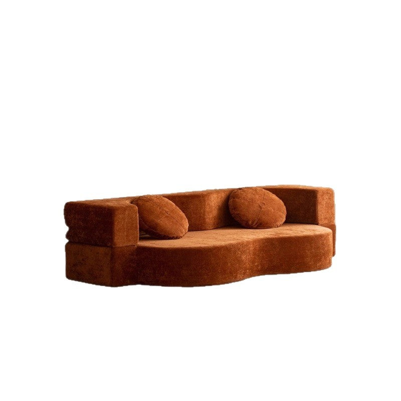 Compressed fabric one-piece sofa bed cross-border small apartment apartment living room removable and washable foldable lazy sofa bed