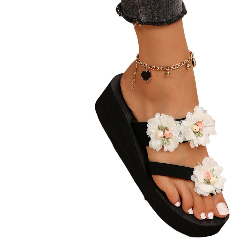 Camellia fashion new arrival toe thick soleplus size flip-flops 2024 summer new arrival korean niche style sandals and slippers for women