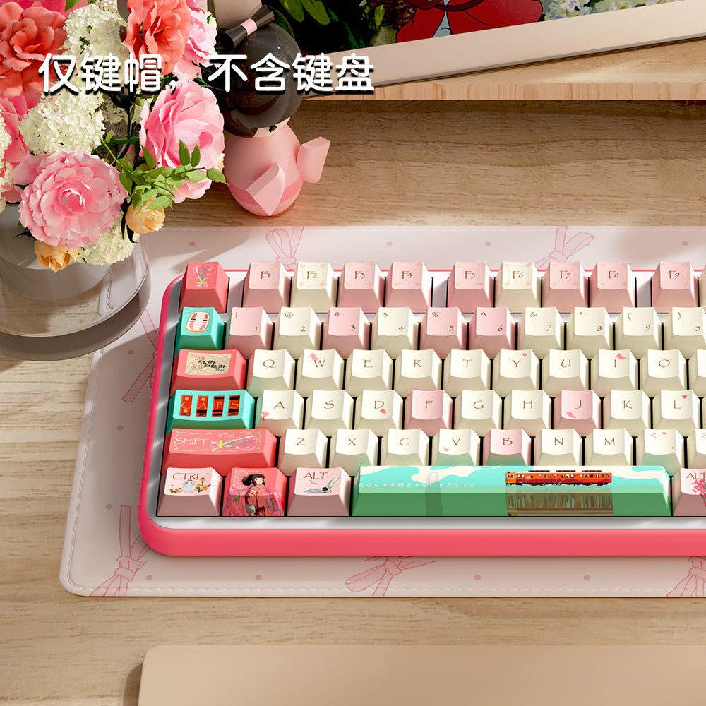 Spirited Away original keycap, original highly personalized customized pbt sublimation mechanical keyboard cap