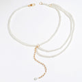 Fashion cross-border multi-layered imitation pearl waist chain niche stylesense of designeasiest for match tassel waist chain pants chain for women