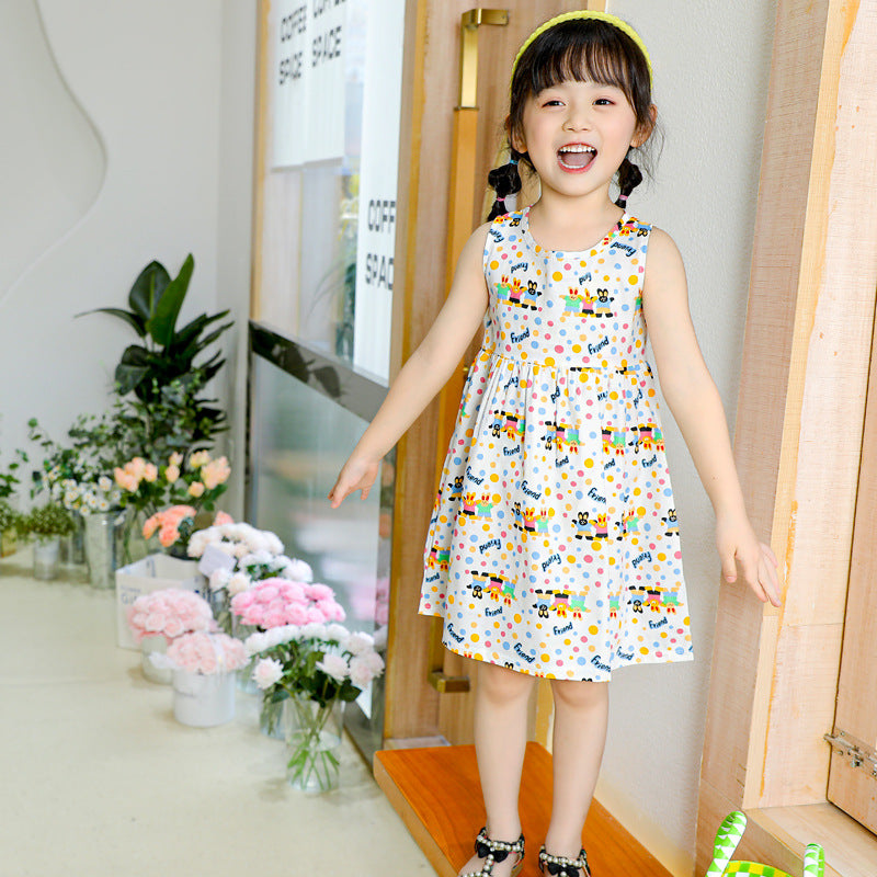 Bella treehouse children's wear baby princess dress girls' dress toddler summer outfit  new children's skirt pure cotton