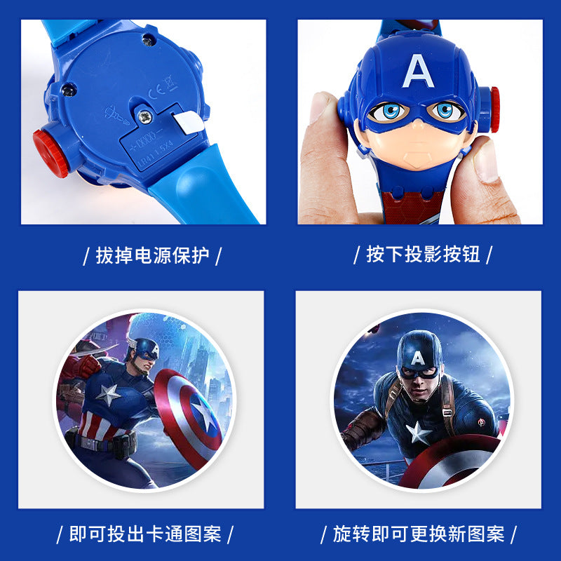 Ultraman kids' toys cartoon hero light-up projector zero tiga geed electronic watch student gift