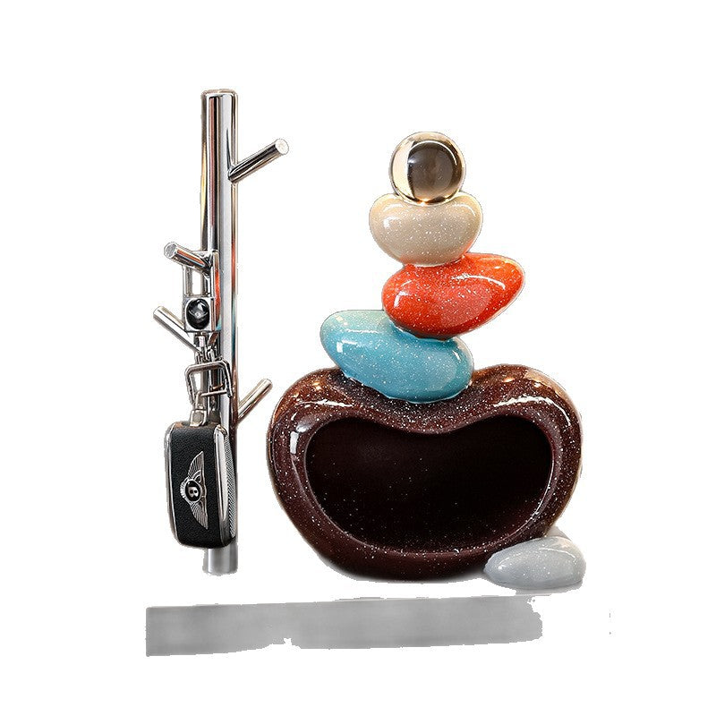 Good luck and turn the key storage ornaments for the entrance hall, high-end creative living room home decoration, housewarming gift