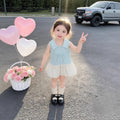 Girls' and toddler's summer tutu dress - new cute children's dress with vest - sweet baby floral princess style