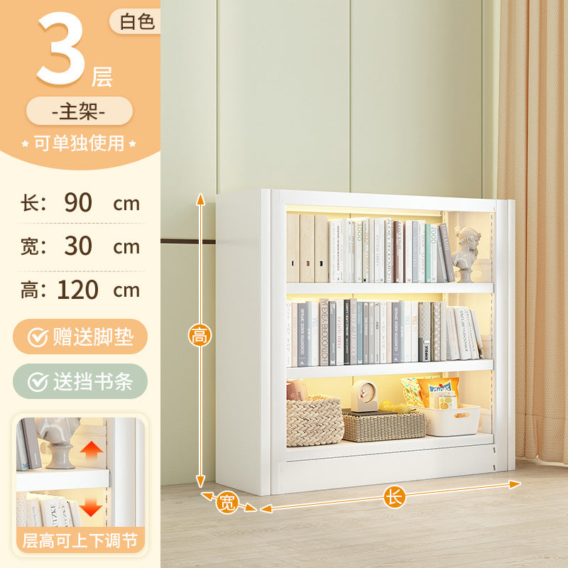 Home library steel bookshelf floor-standing storage rack children's bookcase picture book rack living room casual iron storage rack