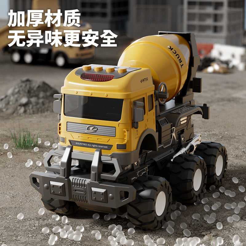 Kids' off-road transport trailer dump truck construction vehicle simulation inertia alloy container truck toy dump truck