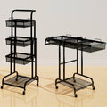 Parallel storage rack balcony movable trolley foldable floor-standing multi-layer snack succulent flower rack living room storage rack