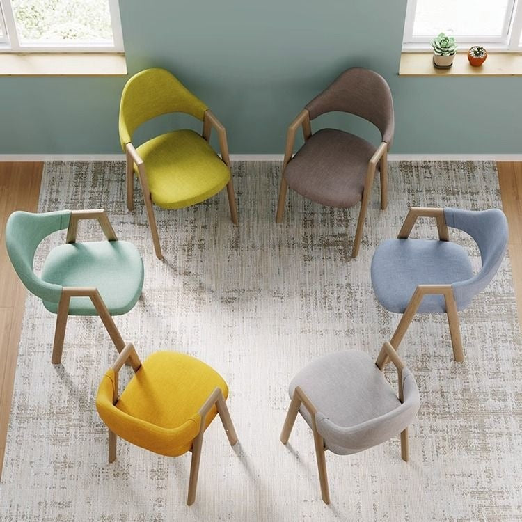Dining chair home casual modern scandinavian chair bedroom study desk chair casual stool backrest commercial dining table chair