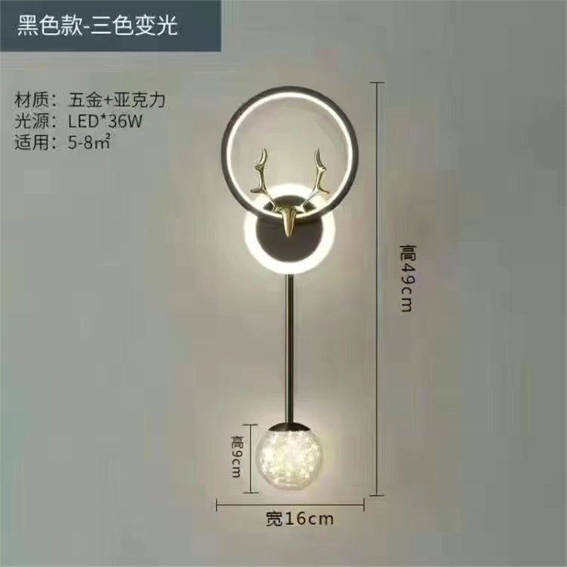 Creative minimalist wall sconce - modern lighting for living room tv backdrop, stairway, bedroom, and bedside