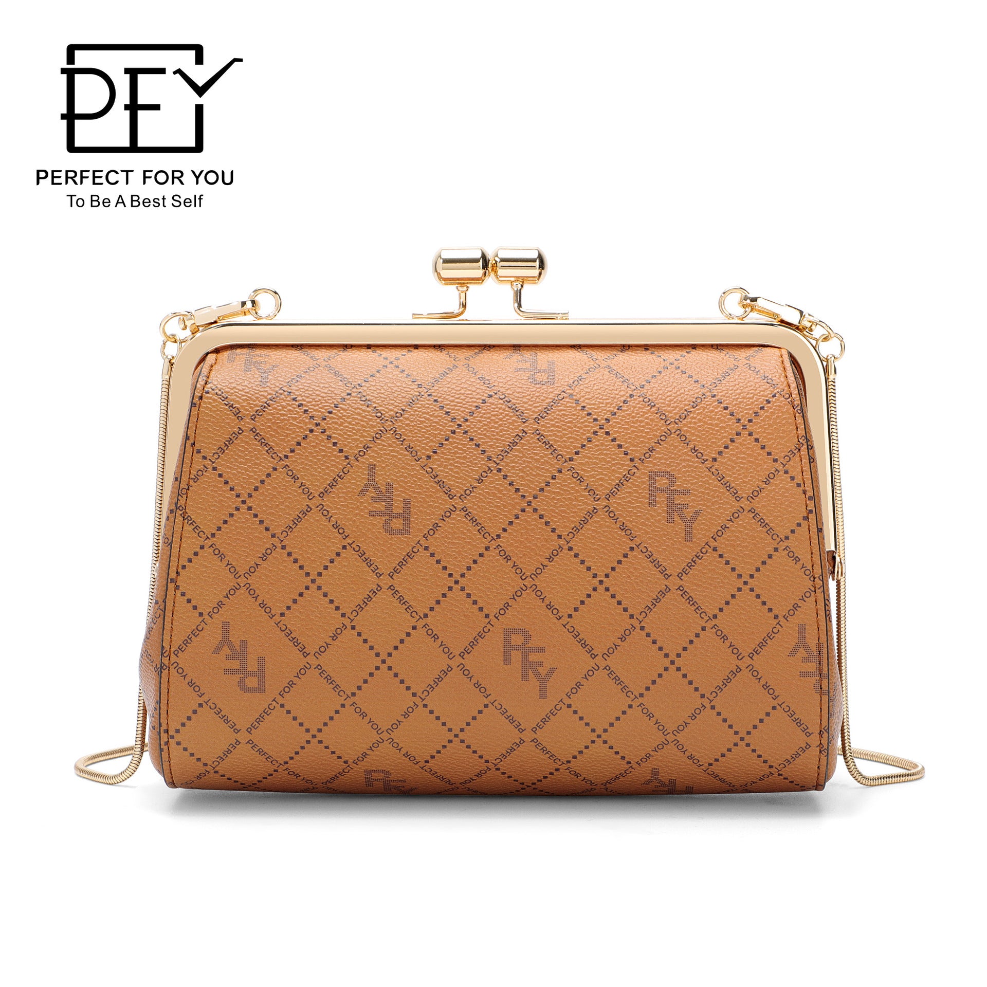 Fashion commuter big-name women's bags, presbyopia messenger bags, versatile retro bags for women, high-end foreign-style metal gold bags
