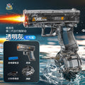 new arrival: fully automatic second-generation electric glock water gun with lights - outdoor toy for boys and girls