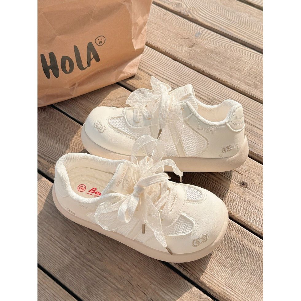 Summer mesh german army trainers for girls,  new style, super cute, breathable, versatile, creamy soft, perfect with skirts, casual shoes for girls
