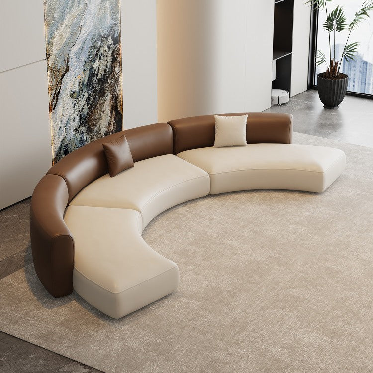 Italian-inspired light luxury hotel lobby reception & meeting sofa set - high-end, minimalist office furniture