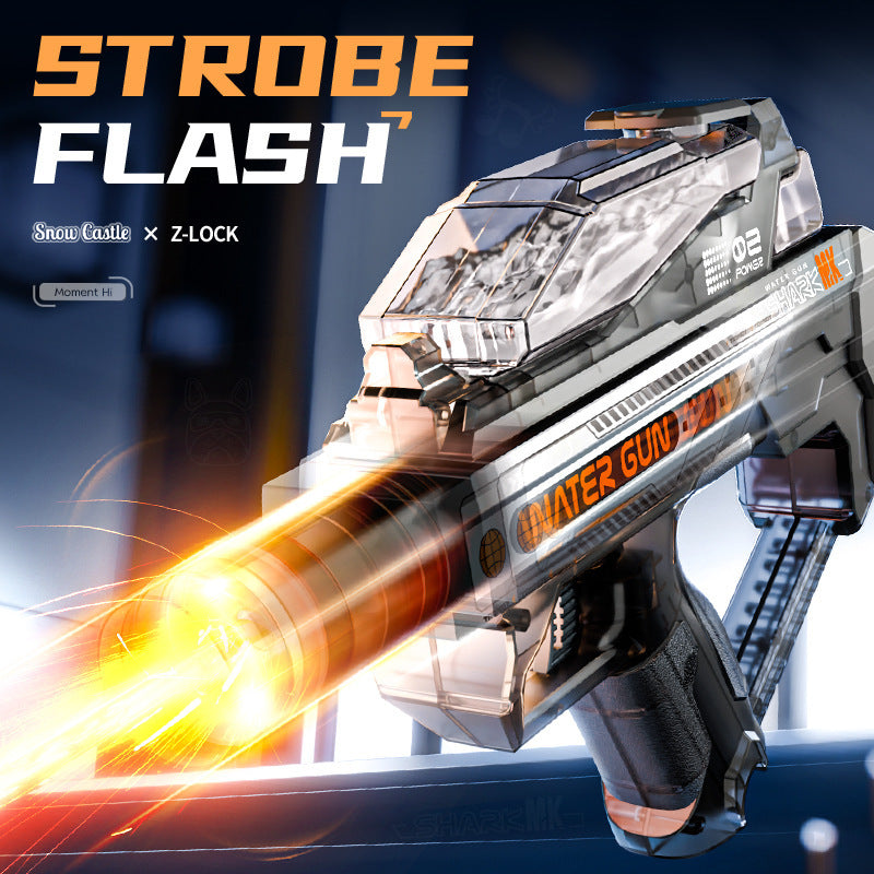 new arrival electric water gun flash linkage fully automatic burst kidssummer boys water shooting water gun