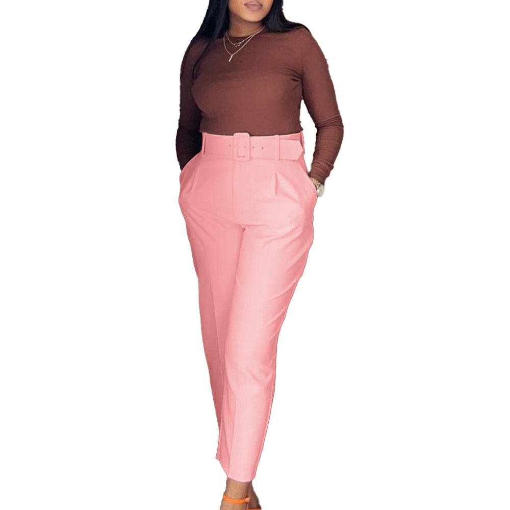 women's clothing  independent station spring new arrivalfashioncasualhigh waistpure colorskinny jeans suit pantsfashioncasual pants