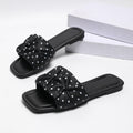Plus size women's polka dot flat sandals - comfortable, stylish, and perfect for summer! ideal for beach, vacation, or everyday wear with dresses