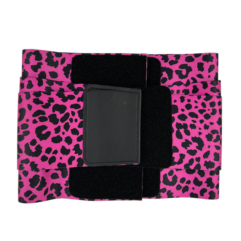 new arrival high elastic waist trainer belt red and yellow leopard print shaping slimming belt abdominal control female waist trainer