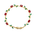 European and american cross-border hot-selling copper inlaid zircon tulip bracelet for women - lightweight luxury, unique style, non-fading zircon jewelry wholesale