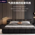 Accessible luxury genuine leather bed storage double bed casual italian puff bed master bedroom scandinavian leather bed head layer cowhide bed