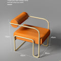 Sofa chair with nappa leather upholstery and gold-tone legs