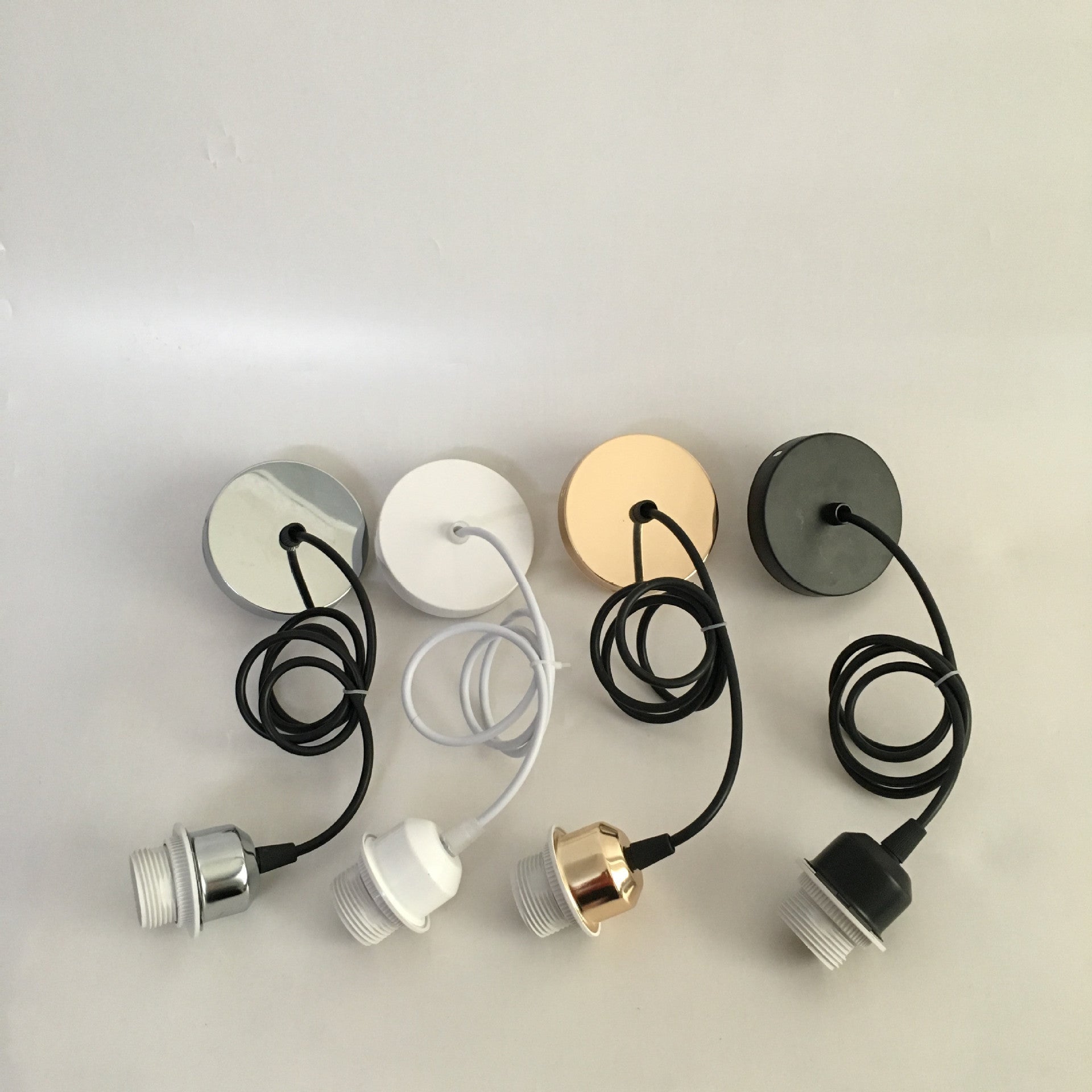 E27 full-tooth lamp holder 2 meters, lamp shade, lamp holder, lighting fixture, LED light bulb with ceiling plate, chandelier accessories, hanging wire