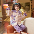 Princess style cute stellalou girls' flannel pajamas - winter coral fleece sweet peter pan collar warm loungewear
