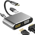 Type-c four-in-one docking station c to 4khdmi+vga+usb3.0+pd100w converter multi-interface
