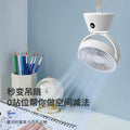 2024 new mini desktop fan - silent usb table/floor fan with digital display, hanging option