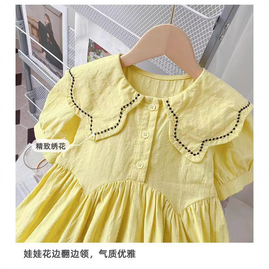 Girls' pure cotton dress - summer lightweight style,  new collection, stylish baby princess dress, summer children's dress, kids' clothing