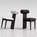Hippo chair - nordic solid wood dining chair - home, trendy cream style backrest chair - restaurant, hotel designer chair & stool