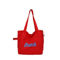 2026 spring korean style cute shoulder bag women's letter print canvas tote bag large capacity trendy casual