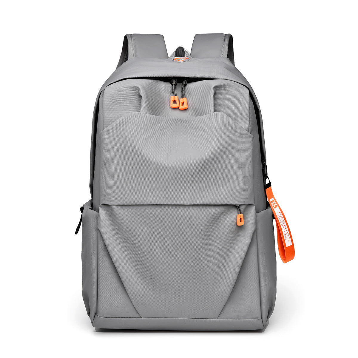 Processing custom men's backpack large capacity solid color simple business travel computer backpack junior high school college students