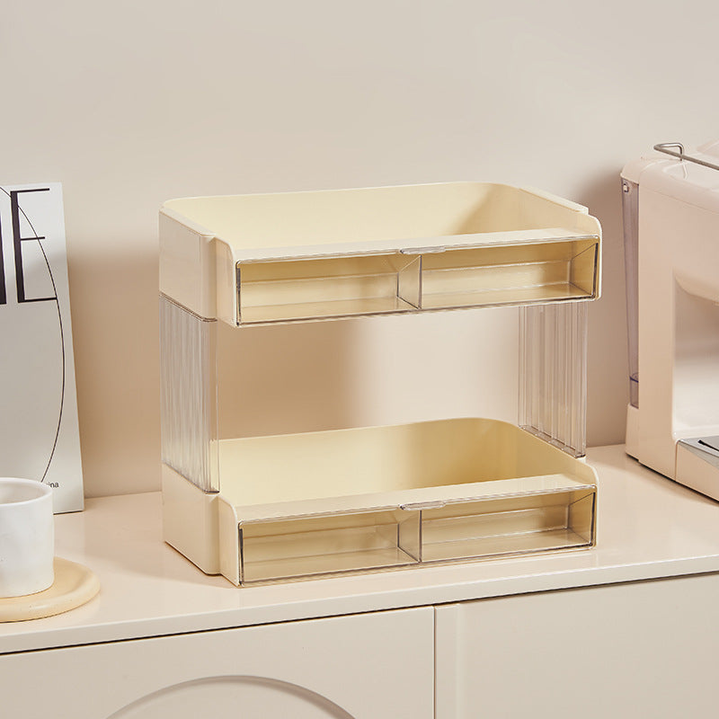 Multi-layer cup holder Multifunctional desktop storage box Coffee tea bag storage Water bar storage rack Kitchen rack