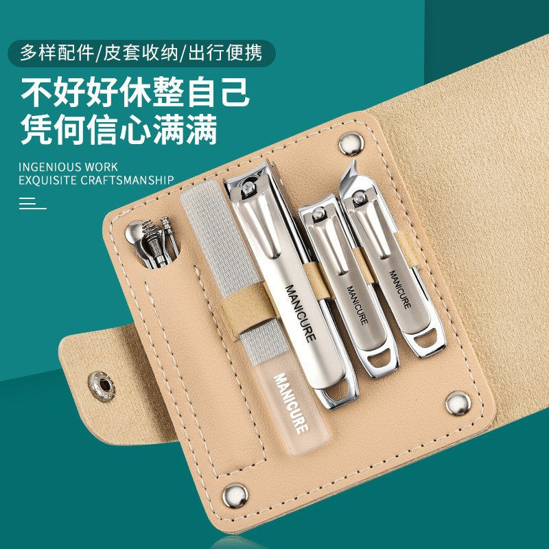 Stainless steel nail clipper set, various manicure sets, nail clipper set, manicure tools, 10-piece set, ready stock wholesale