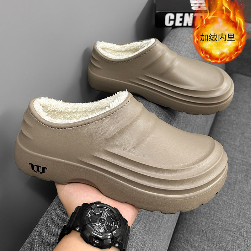 Summer 2025  new large size casual simple chef shoes work shoes men's rain shoes manufacturers send one piece