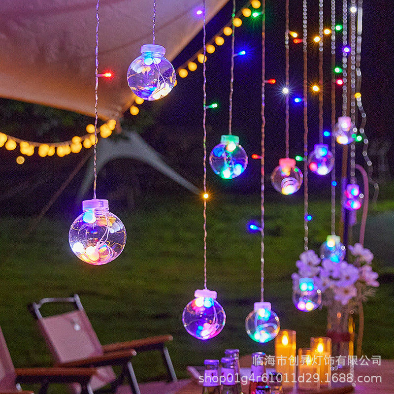 LED star lights flashing lights string gypsy stars birthday scene camping decoration room interior layout ambient lights