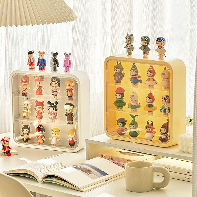 POP MART figure wall-mounted storage display cabinet blind box storage wall cabinet transparent dust-proof doll storage box
