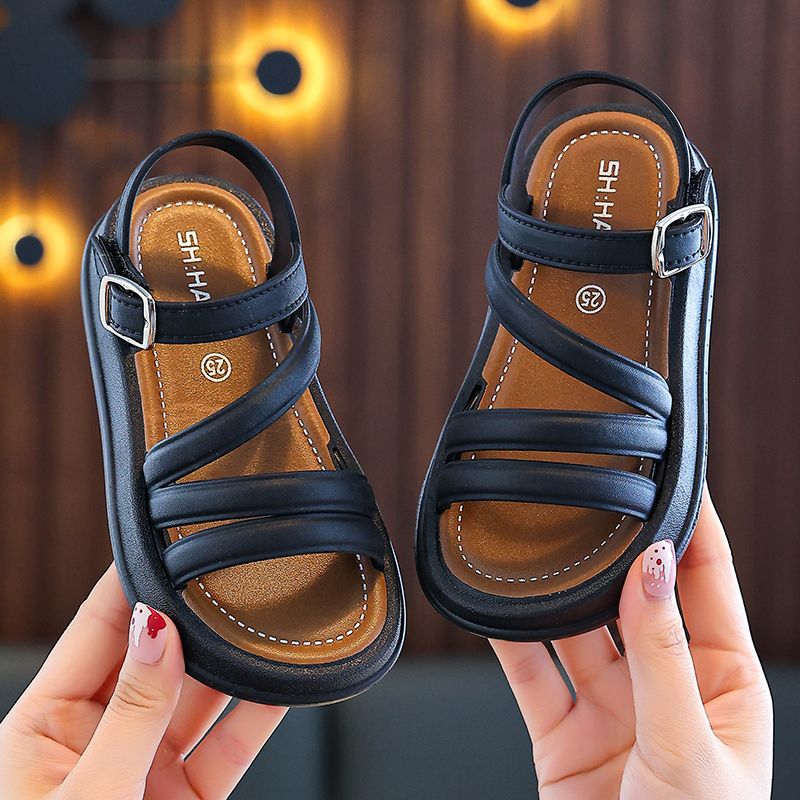Girls' open-toe sandals: stylish summer new arrivals - korean style, princess-inspired, cute, versatile, and chic for students
