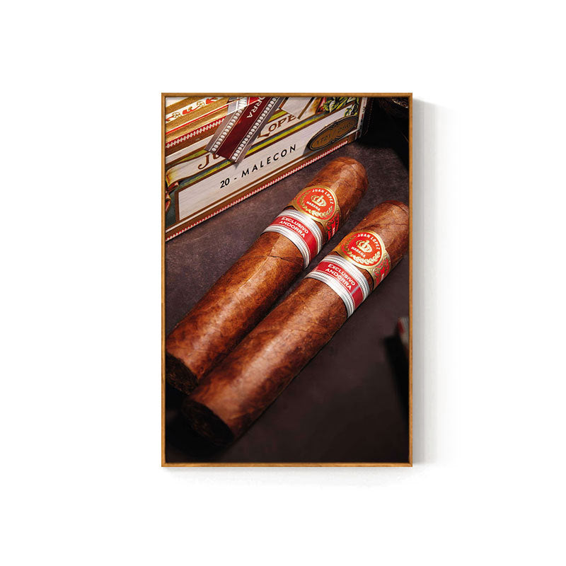 Cigar bar hanging painting American bar high-end club nightclub box wall decoration painting whiskey tobacco and alcohol shop mural