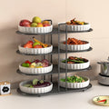 Kitchen multifunctional storage rack, dish rack, storage artifact, dishes, plates, spices, countertop, multi-layer simple tableware rack