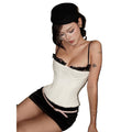 European and american style women's spring  new collection: elegant and alluring lace camisole top with cinched waist and fashionable bodycon skirt set