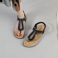 2025 summer new arrivals: european and american style women's sandals - elastic band, hotfix rhinestones, soft, breathable, lightweight, comfortable, plus size, flat