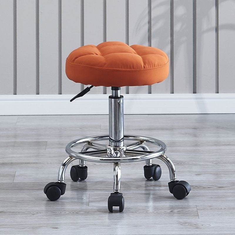 Barber chair makeup manicure live broadcast special adjustable round stool for home bedroom dressing stool movable backrest large work stool