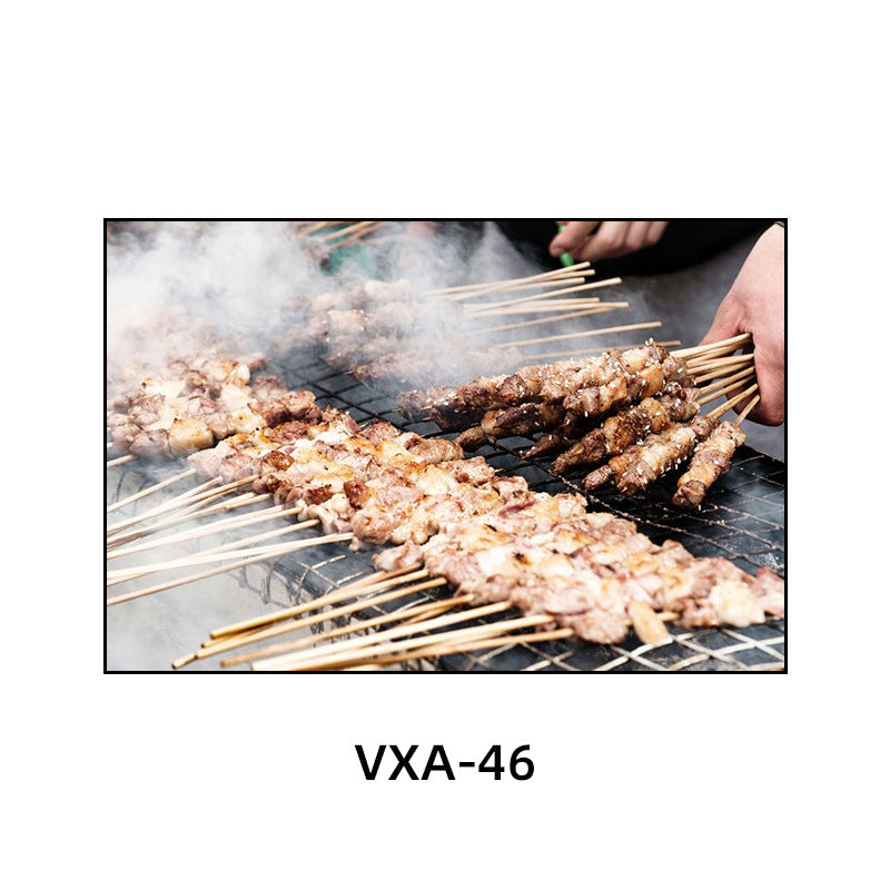 陕西装饰画西安长安古城风景建筑面馆挂画美食餐厅饭店包厢壁画