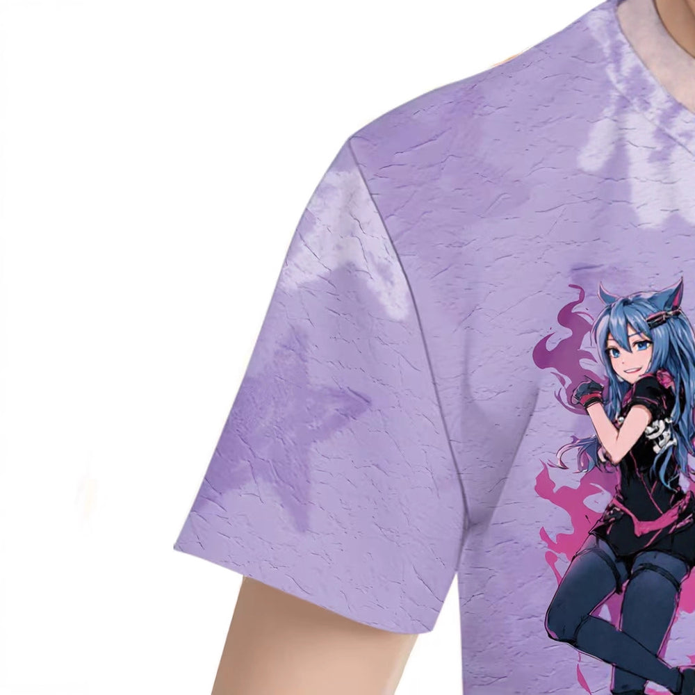 Witcher t-shirt, kpop 3d digital printing summer girlscasualfashion round neck short sleeve factory direct supply