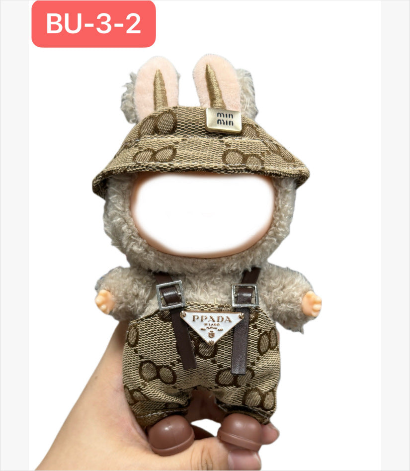Only clothes labubu baby clothes labubu clothes 17cm first, second and third generation stuffed doll dress up sports suit
