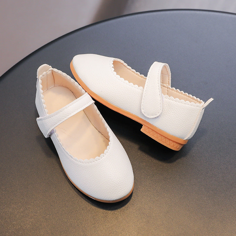 Girls' princess shoes - summer leather shoes for girls, simple soft-soled shoes for baby girls, children's shoes, toddler single shoes for spring and autumn